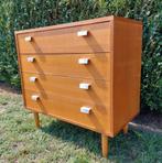Vintage ladenkast eik 4 laden  l 80cm br 40cm h 80cm, Ophalen, Gebruikt