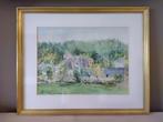 LOSSEAU Myriam. De abdij van Aulne, 1967. aquarel., Ophalen of Verzenden