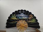 Handgeschilderde Authentieke Waaier uit Japan - Wanddeco, Antiek en Kunst, Ophalen