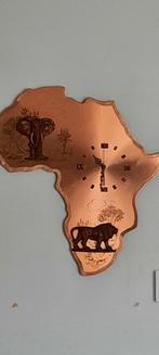 Horloge murale carte afrique, Utilisé, Enlèvement ou Envoi, Horloge murale