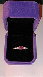 Sterling zilveren ring met natuurlijke robijn uit Soedan, Nieuw, Ophalen of Verzenden, Met edelsteen, Dame