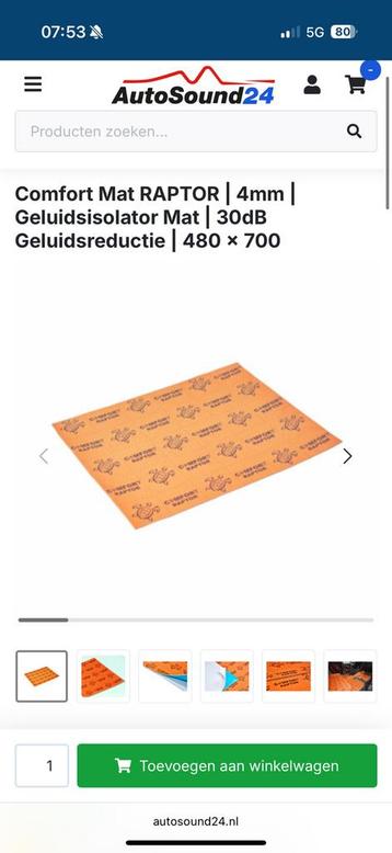 20 x Geluids + trillingsdempende mat. beschikbaar voor biedingen