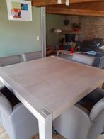 Vierkante eiken tafel, Huis en Inrichting, 100 tot 150 cm, 100 tot 150 cm, Eikenhout, Zo goed als nieuw