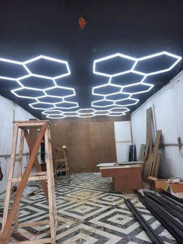 Hexagon led verlichting voor in de garage, Doe-het-zelf en Bouw, Bouwverlichting, Zo goed als nieuw, Ophalen