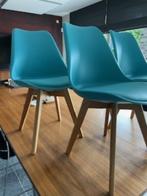 Set 6 stoelen, houten poten, Scandinavisch, Zo goed als nieuw, Vijf, Zes of meer stoelen, Ophalen