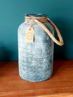 Windlicht uit glas - sweet home collection, Overige materialen, Grijs, 25 tot 50 cm, Ophalen of Verzenden