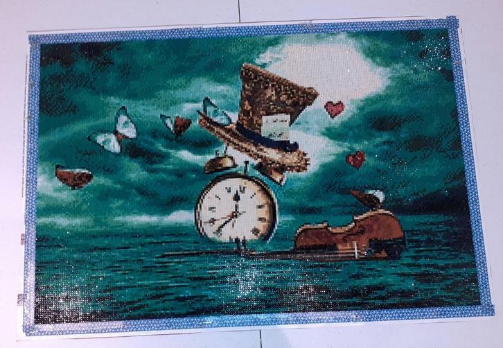 Diamond Painting Ever Moment Salvador Dali met AB afgewerkt, Antiek en Kunst, Kunst | Overige Kunst, Verzenden