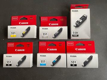Canon inktpatronen/ inkt cartridges 551