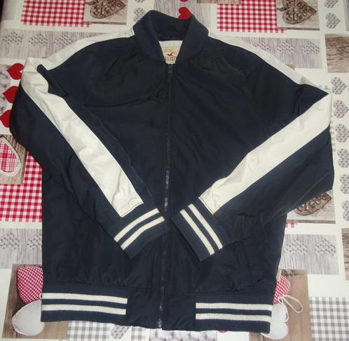 S small hollister bomberjack baseball jack zwart met wit, Kleding | Heren, Jassen | Zomer, Gedragen, Maat 46 (S) of kleiner, Zwart