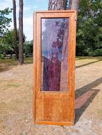 2 houten binnendeuren met glas, Doe-het-zelf en Bouw, Deuren en Vliegenramen, Ophalen, Gebruikt, Minder dan 80 cm, Binnendeur