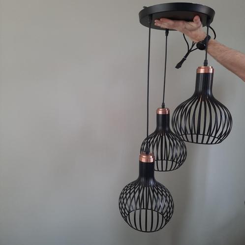Moderne set hanglampen (1+2), Maison & Meubles, Lampes | Suspensions, Comme neuf, Métal, Enlèvement