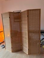 Vintage kamerscherm hout bamboe room divider, Huis en Inrichting, Woonaccessoires | Kamerschermen, Ophalen, Zo goed als nieuw