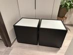 2x nachtkastjes kubus Ikea Nyvoll, Ophalen, Gebruikt, 45 tot 65 cm, Minder dan 55 cm