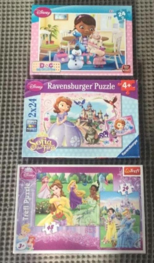 3 puzzels 24 stuks, Kinderen en Baby's, Speelgoed | Kinderpuzzels, Gebruikt, 2 tot 4 jaar, 10 tot 50 stukjes, Ophalen of Verzenden