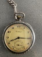 Zakhorloge Cortebert zilver, Zakhorloge, 1930 tot 1960, Met ketting, Zilver