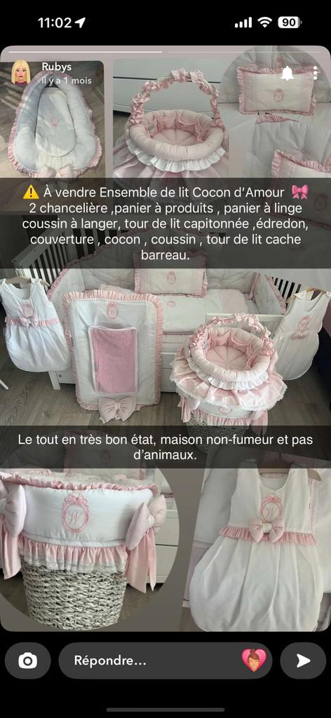 Très bell ensemble cocon d amour, Kinderen en Baby's, Kinderkamer | Inrichting en Decoratie, Zo goed als nieuw, Ophalen of Verzenden