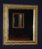 Miroir  avec encadrement doré à la feuille de laiton, Antiquités & Art, Antiquités | Miroirs, Rectangulaire, 50 à 100 cm, Enlèvement