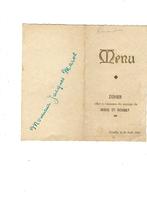 Menu de mariage 1946, Enlèvement ou Envoi, Utilisé