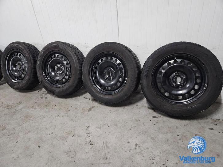 5-6mm! Originele VW Tiguan Audi Q3 WINTERSET 17 inch stalen, Auto-onderdelen, Banden en Velgen, Banden en Velgen, Winterbanden