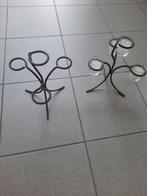 Deux chandeliers en fer forgé, Enlèvement ou Envoi, Utilisé