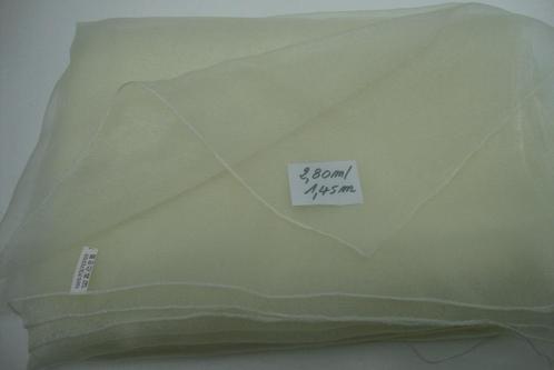 2,80m/1,45m Strogele organza - crème, Hobby en Vrije tijd, Stoffen en Lappen, Nieuw, Polyester, 120 cm of meer, 200 cm of meer