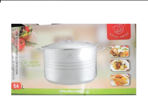 Grote pan 54L nieuw!, Huis en Inrichting, Keuken | Potten en Pannen, Nieuw, Koekenpan of Braadpan, Inox, Inductieplaat, Keramische plaat