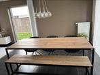 Eetkamer tafel en zitbank Pure wood design 3 stoelen Zuiver., Huis en Inrichting, Ophalen, Zo goed als nieuw