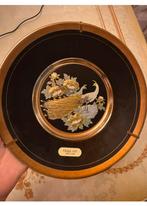 Assiette murale japonaise Chokin Art avec paons - 24 ct, Enlèvement