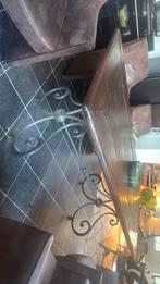 Tafel met smeedijzer onderstel, Huis en Inrichting, Ophalen, Zo goed als nieuw