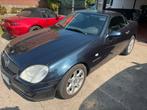 Mercedes SLK200 1997 Airco lederen velgen BIJNA OLDTIMER, Auto's, Zwart, 4 cilinders, Cabriolet, Zwart