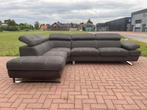 GRATIS LEVERING HEEL BE Grijs Stoffen Hoekbank met Storage, Quatre personnes ou plus, Comme neuf, Tissus, Moderne