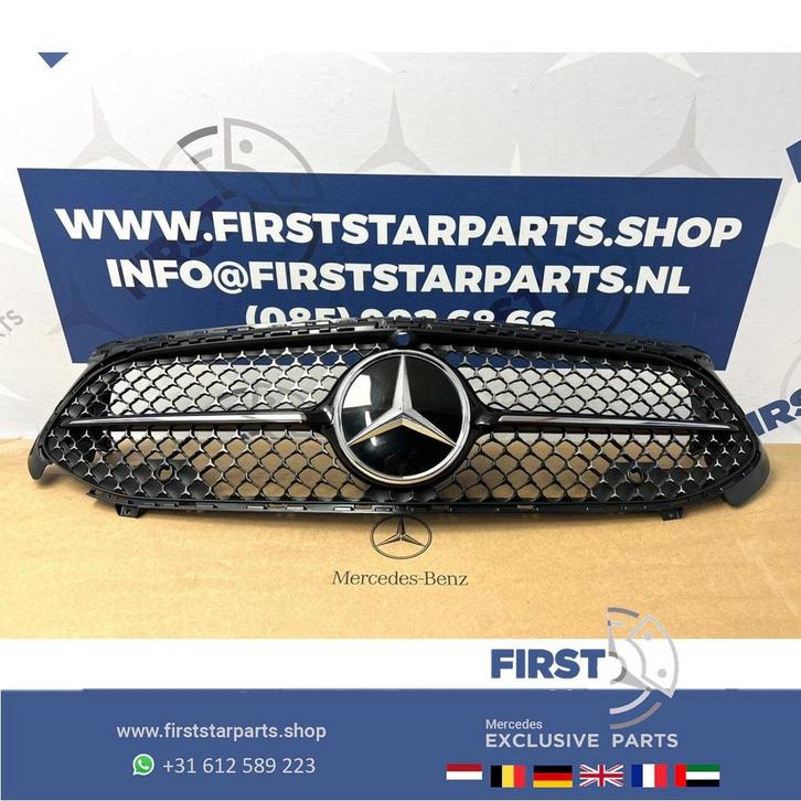 W118 CLA FACELIFT GRIL 2024 AMG VOORBUMPER DIAMOND STARS GRI, Auto-onderdelen, Overige Auto-onderdelen, Mercedes-Benz, Gebruikt