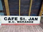 emaille / ijzeren  bord volkscafe st jan dies, Verzamelen, Merken en Reclamevoorwerpen, Ophalen, Gebruikt, Reclamebord