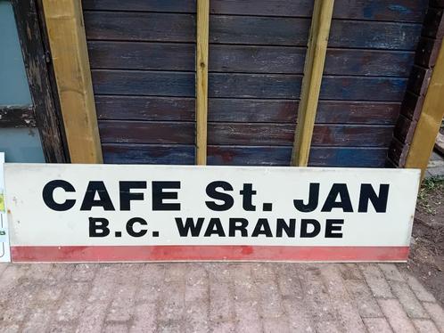 emaille / ijzeren  bord volkscafe st jan dies, Verzamelen, Merken en Reclamevoorwerpen, Gebruikt, Reclamebord, Ophalen