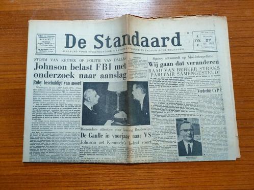 Origineel verjaardagscadeau De Standaard 27 nov. 1963, Verzamelen, Tijdschriften, Kranten en Knipsels, Krant, 1960 tot 1980, Ophalen