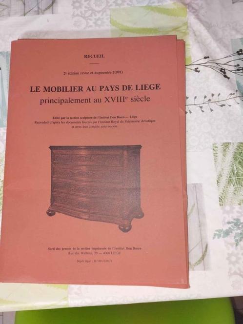 Recueil Mobilier au pays de Liège, Boeken, Geschiedenis | Nationaal, Zo goed als nieuw, 20e eeuw of later, Ophalen