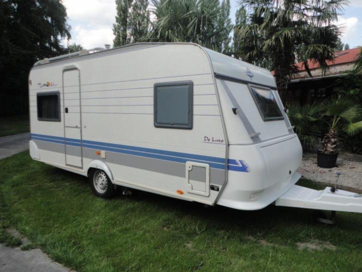 Hobby 460 De Luxe bj.2002, Caravans en Kamperen, Caravans, Particulier, tot en met 4, Rondzit, Hobby, Vast bed, 4 tot 5 meter