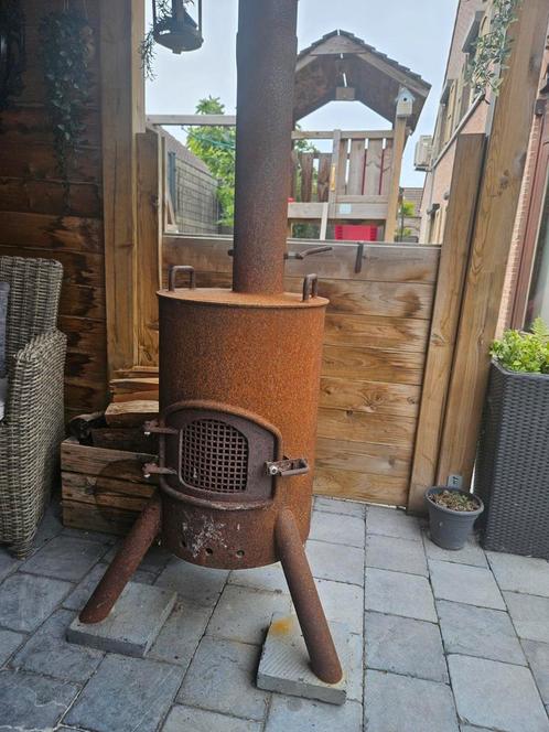 Kwalitatieve dikwandig stalen tuinkachel in goede staat, Tuin en Terras, Tuinhaarden, Zo goed als nieuw, Ophalen