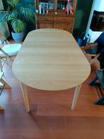 Tafel eikenhout 90-190, Ophalen, Zo goed als nieuw, Ovaal, Eikenhout