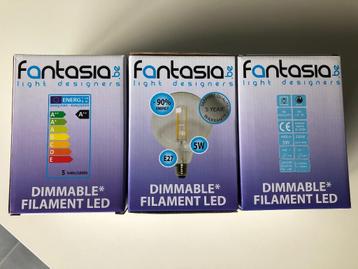 8 Dimbare E27 led lampen Fantasia 440Lm-5W dia 125mm - 2300K beschikbaar voor biedingen