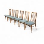 6x vintage stoel eetkamerstoel jaren '60 '70 design retro, Envoi, Bleu, Tissus