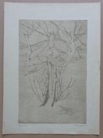 EUGENE YOORS / BOOM IN DE WINTER / ZW-W ETS / 31x23cm / SIG, Antiek en Kunst, Kunst | Etsen en Gravures, Ophalen of Verzenden