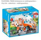 Playmobil ambulance en reddingswerkers, Kinderen en Baby's, Speelgoed | Playmobil, Ophalen of Verzenden, Zo goed als nieuw