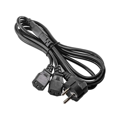 C13 kabel | ACT | 1.8 meter (2 x C13 ) Splitsing op 120cm, Computers en Software, Pc- en Netwerkkabels, Zo goed als nieuw, Verzenden
