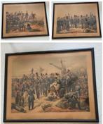 Lot de 3 lithographie Armée belge. Hendrickx, Antiquités & Art, Art | Dessins & Photographie, Enlèvement ou Envoi
