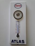 Vintage Esso - Atlas Thermometer / Barometer Emaille, Antiek en Kunst, Curiosa en Brocante, Ophalen