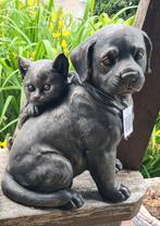 Tuinbeeld hond/poes mgo, Tuin en Terras, Tuinbeelden, Ophalen, Nieuw, Kunststof, Dierenbeeld