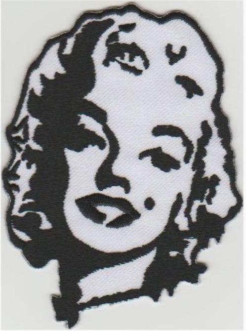 Marilyn Monroe stoffen opstrijk patch embleem, Collections, Autocollants, Neuf, Envoi
