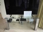 TV-tafel in glas, 25 à 50 cm, Moins de 100 cm, Comme neuf, Enlèvement