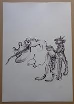 FRITS VERTONGEN / DE ZWARTE PANTER / ZW-W ZEEFDRUK / 63x44cm, Antiek en Kunst, Ophalen of Verzenden
